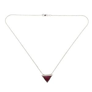 Unbranded 14k White Gold Set Ruby Necklace
